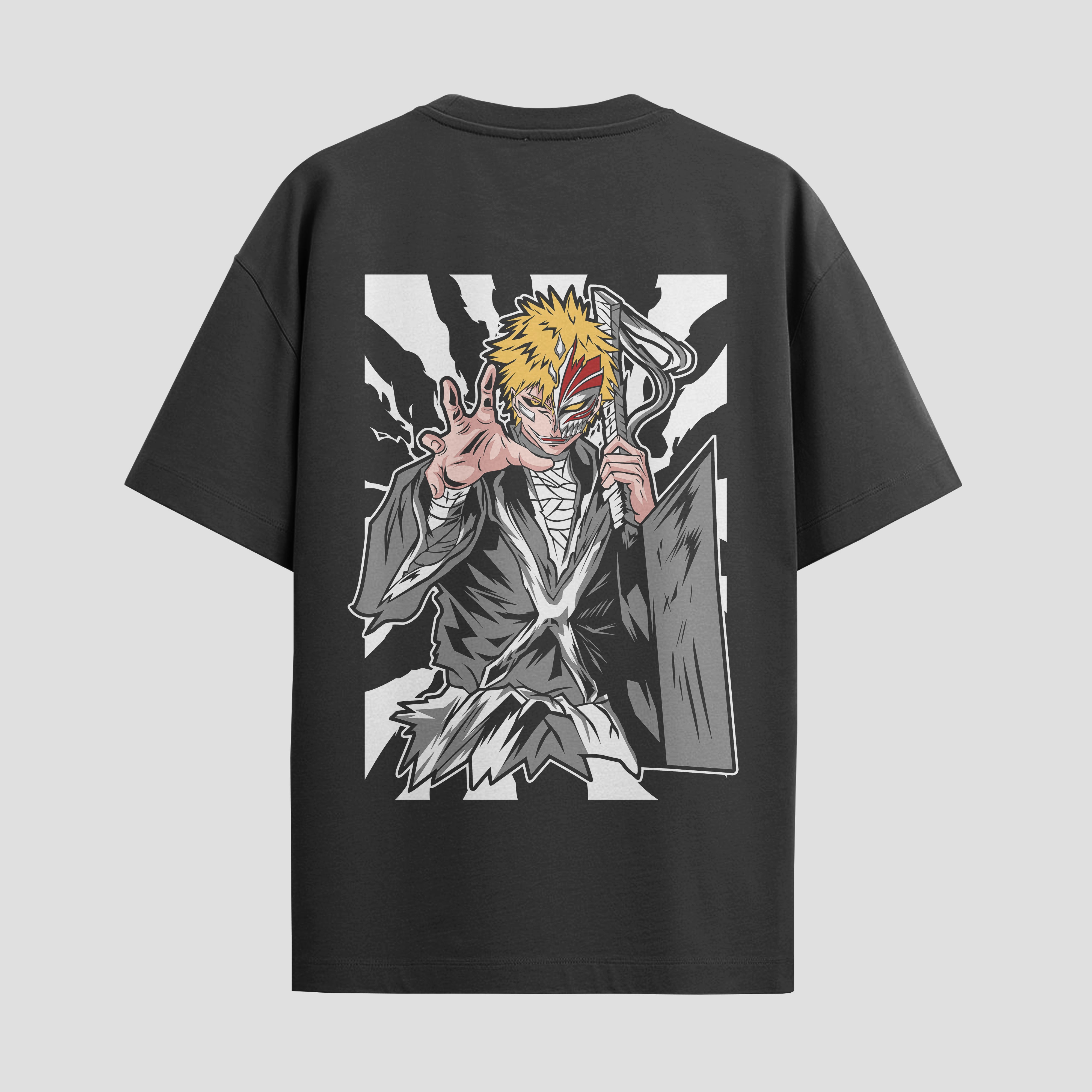 Playera urbana de anime y gaming ExtraLife MX, corte Standard Fit unisex ligero y transpirable en color Deep Black y Pure White, ropa de uso diario para gym y casual.
