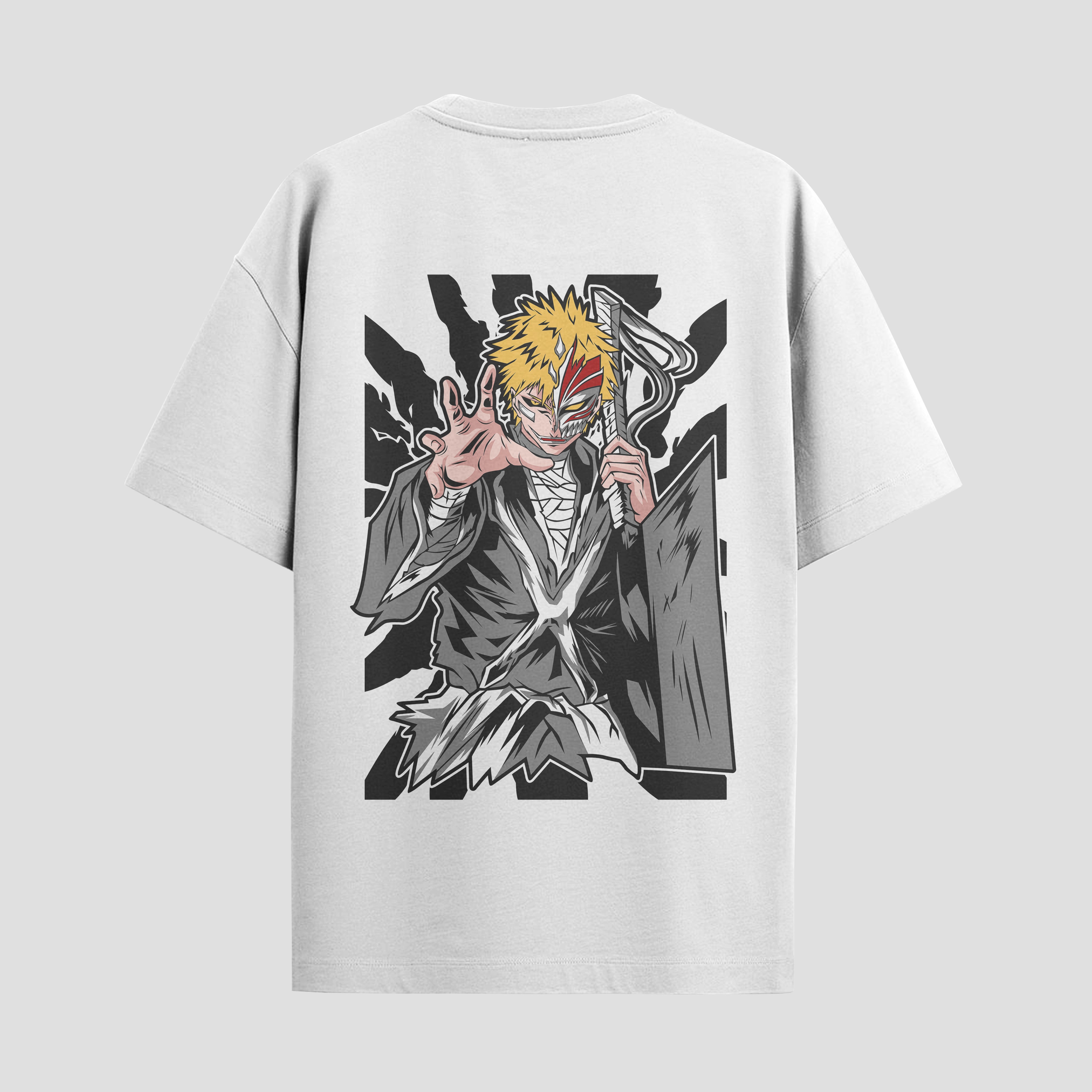 Playera urbana de anime y gaming ExtraLife MX, corte Standard Fit unisex ligero y transpirable en color Deep Black y Pure White, ropa de uso diario para gym y casual.