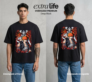 El Mundo de las Almas | El Guardian del Alma #00275 - Playera Oversized Premium | Deep Black - Foto en modelo