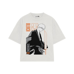 Playera streetwear premium de anime y gaming ExtraLife MX, corte oversized drop shoulder ligero y fresco en color Deep Black y Off-White, moda urbana mexicana de culto.