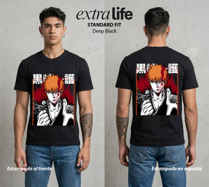 El Mundo de las Almas | El Kurosaki del Poder #00278 - Playera Standard Fit | Deep Black - Foto en modelo