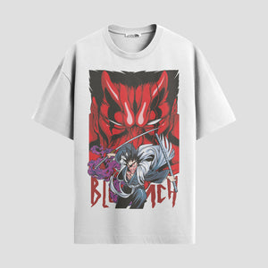 Playera urbana de anime y gaming ExtraLife MX, corte Standard Fit unisex ligero y transpirable en color Deep Black y Pure White, ropa de uso diario para gym y casual.