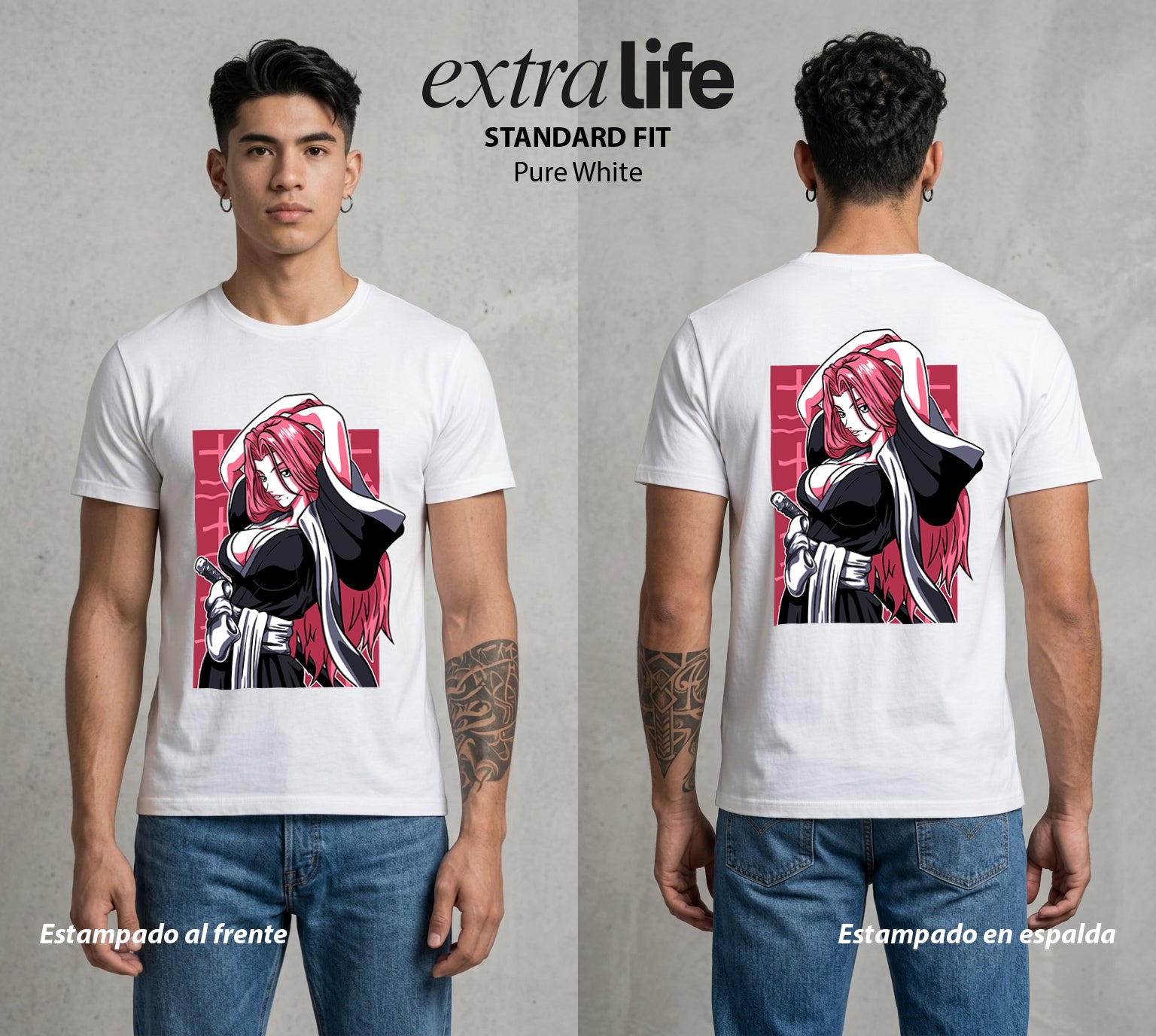 El Mundo de las Almas | El Capitan Adjunto #00290 - Playera Standard Fit | Pure White - Foto en modelo