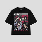 Playera streetwear premium de anime y gaming ExtraLife MX, corte oversized drop shoulder ligero y fresco en color Deep Black y Off-White, moda urbana mexicana de culto.