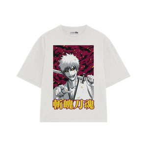 Playera streetwear premium de anime y gaming ExtraLife MX, corte oversized drop shoulder ligero y fresco en color Deep Black y Off-White, moda urbana mexicana de culto.