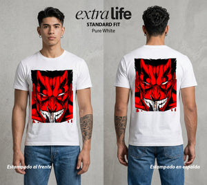 El Mundo de las Almas | El Mas Salvaje #00296 - Playera Standard Fit | Pure White - Foto en modelo