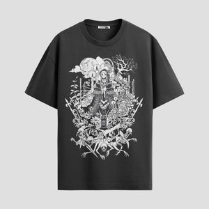 Playera urbana de anime y gaming ExtraLife MX, corte Classic Premium unisex ligero y transpirable en color Deep Black y Pure White, ropa de uso diario para gym y casual.