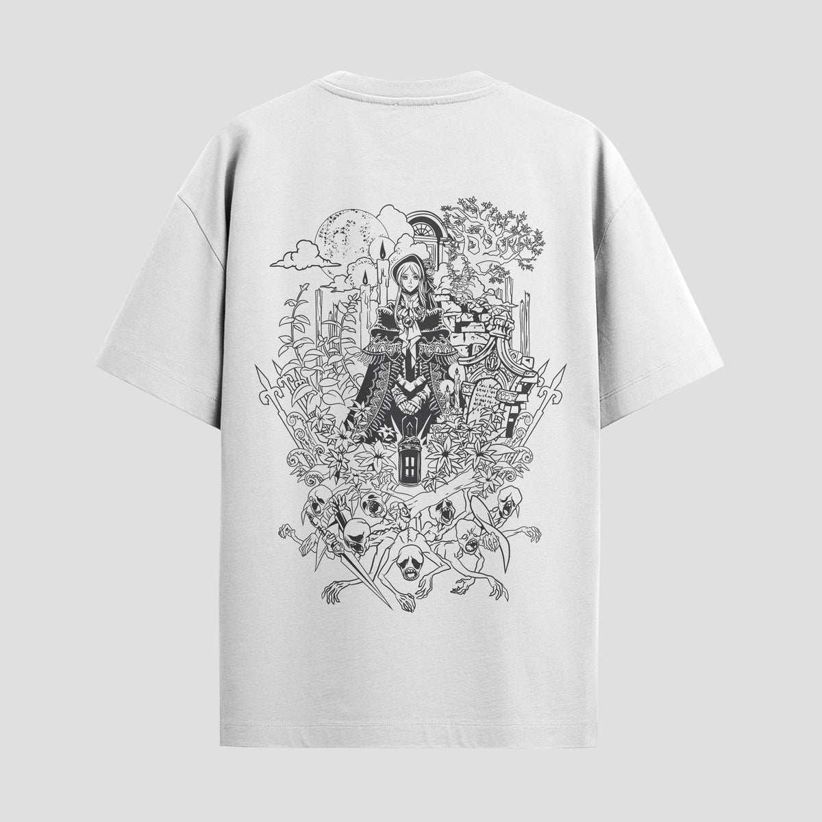 Playera urbana de anime y gaming ExtraLife MX, corte Classic Premium unisex ligero y transpirable en color Deep Black y Pure White, ropa de uso diario para gym y casual.