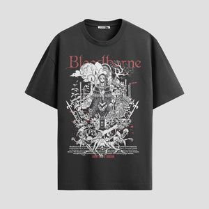 Playera urbana de anime y gaming ExtraLife MX, corte Standard Fit unisex ligero y transpirable en color Deep Black y Pure White, ropa de uso diario para gym y casual.