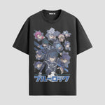 Playera urbana de anime y gaming ExtraLife MX, corte Standard Fit unisex ligero y transpirable en color Deep Black y Pure White, ropa de uso diario para gym y casual.