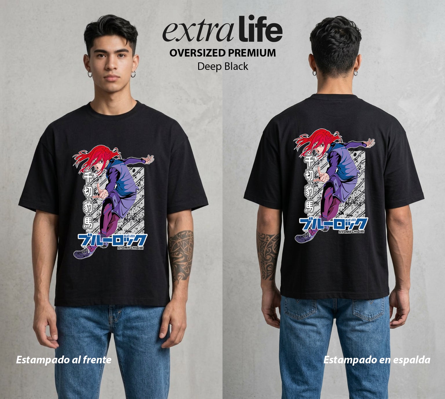 La Prision del Gol | El Corredor del Gol #00309 - Playera Oversized Premium | Deep Black - Foto en modelo