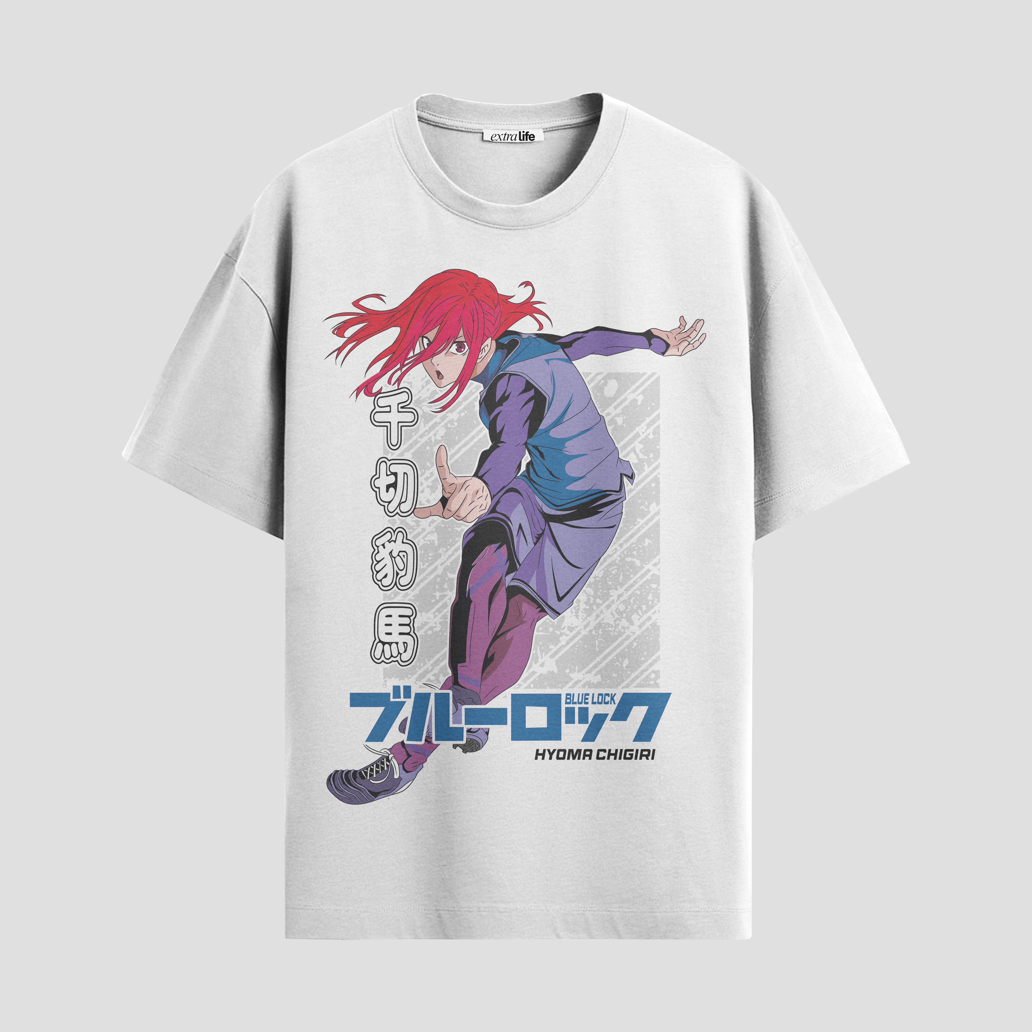 Playera urbana de anime y gaming ExtraLife MX, corte Standard Fit unisex ligero y transpirable en color Deep Black y Pure White, ropa de uso diario para gym y casual.