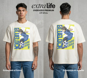 La Prision del Gol | El Duende del Gol #00311 - Playera Oversized Premium | Off White - Foto en modelo