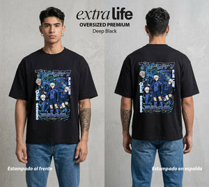 La Prision del Gol | El Talento Dormido #00312 - Playera Oversized Premium | Deep Black - Foto en modelo