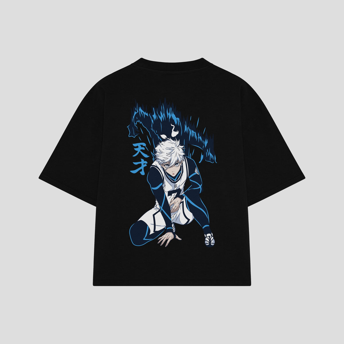 Playera streetwear premium de anime y gaming ExtraLife MX, corte oversized drop shoulder ligero y fresco en color Deep Black y Off-White, moda urbana mexicana de culto.