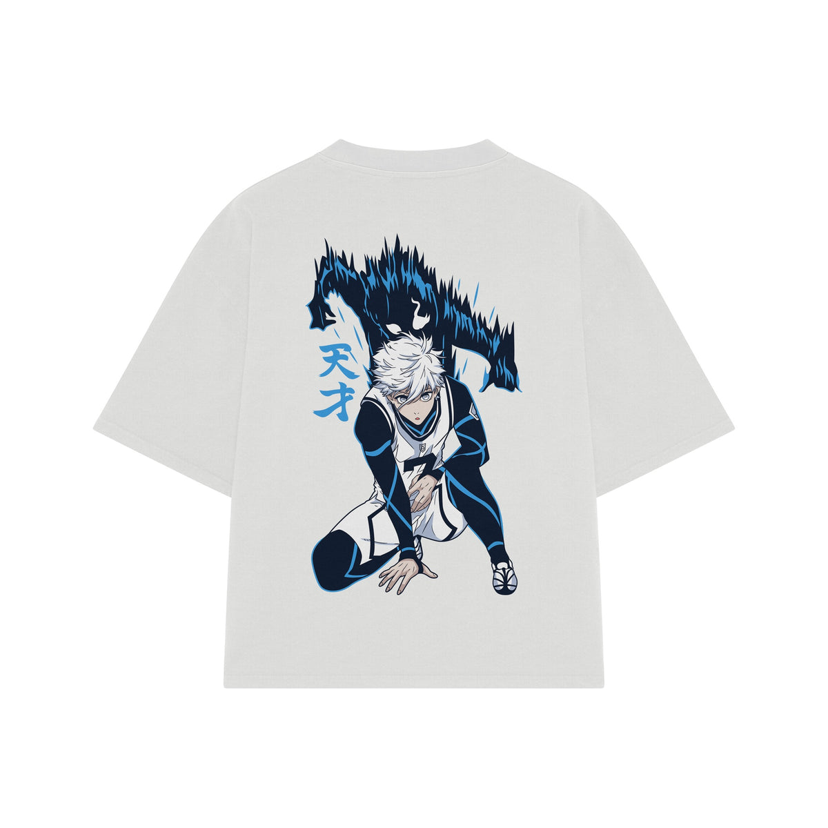 Playera streetwear premium de anime y gaming ExtraLife MX, corte oversized drop shoulder ligero y fresco en color Deep Black y Off-White, moda urbana mexicana de culto.