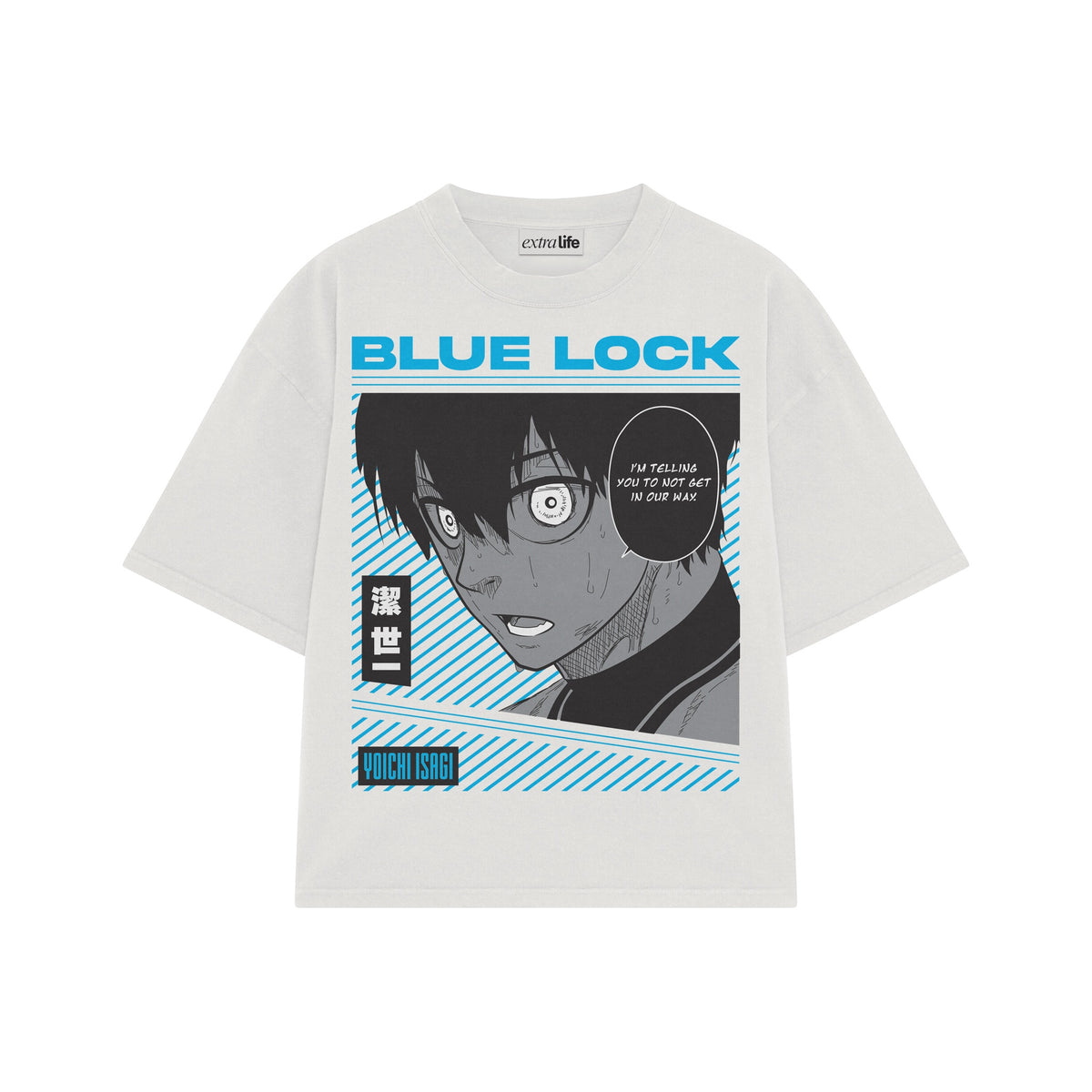 Playera streetwear premium de anime y gaming ExtraLife MX, corte oversized drop shoulder ligero y fresco en color Deep Black y Off-White, moda urbana mexicana de culto.