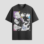 Playera urbana de anime y gaming ExtraLife MX, corte Standard Fit unisex ligero y transpirable en color Deep Black y Pure White, ropa de uso diario para gym y casual.