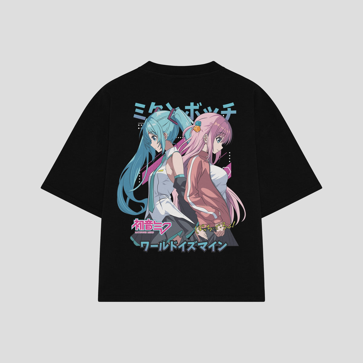 Playera streetwear premium de anime y gaming ExtraLife MX, corte oversized drop shoulder ligero y fresco en color Deep Black y Off-White, moda urbana mexicana de culto.