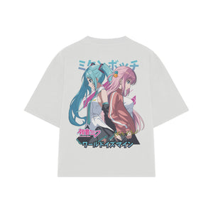 Playera streetwear premium de anime y gaming ExtraLife MX, corte oversized drop shoulder ligero y fresco en color Deep Black y Off-White, moda urbana mexicana de culto.