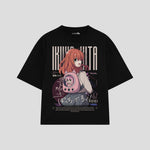 Playera streetwear premium de anime y gaming ExtraLife MX, corte oversized drop shoulder ligero y fresco en color Deep Black y Off-White, moda urbana mexicana de culto.