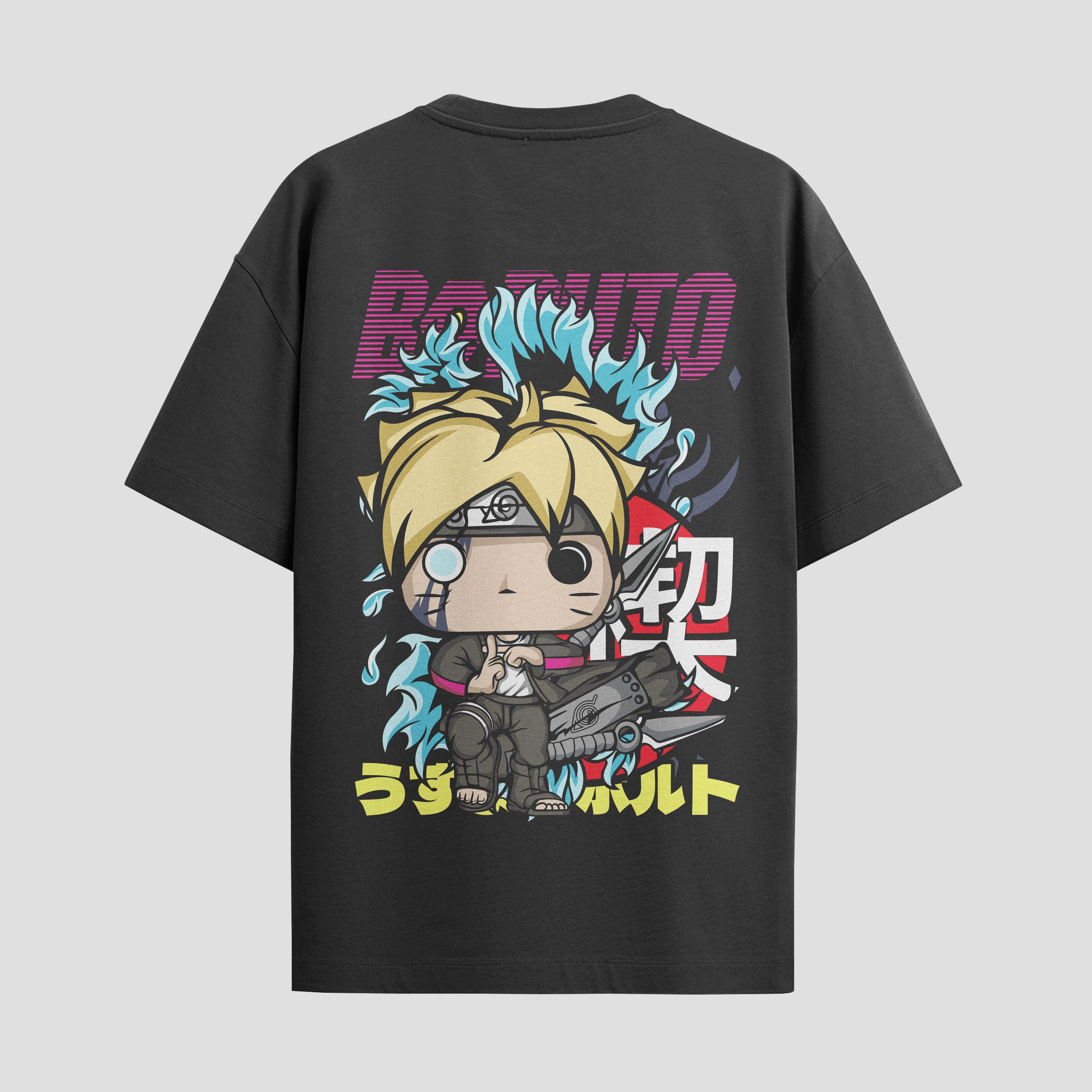Playera urbana de anime y gaming ExtraLife MX, corte Standard Fit unisex ligero y transpirable en color Deep Black y Pure White, ropa de uso diario para gym y casual.
