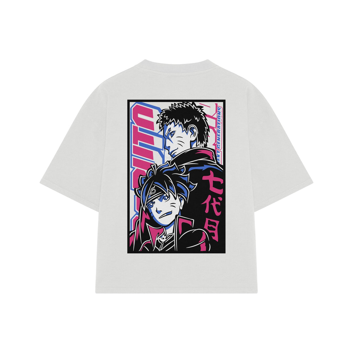 Playera streetwear premium de anime y gaming ExtraLife MX, corte oversized drop shoulder ligero y fresco en color Deep Black y Off-White, moda urbana mexicana de culto.