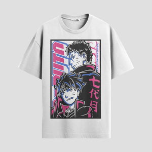 Playera urbana de anime y gaming ExtraLife MX, corte Classic Premium unisex ligero y transpirable en color Deep Black y Pure White, ropa de uso diario para gym y casual.