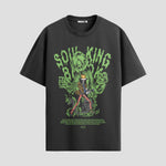 Playera urbana de anime y gaming ExtraLife MX, corte Standard Fit unisex ligero y transpirable en color Deep Black y Pure White, ropa de uso diario para gym y casual.
