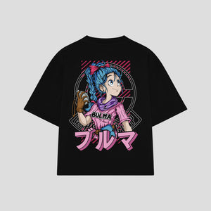 Playera streetwear premium de anime y gaming ExtraLife MX, corte oversized drop shoulder ligero y fresco en color Deep Black y Off-White, moda urbana mexicana de culto.