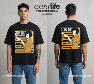 Los Detectives Literarios | El Detective Suicida #00347 - Playera Oversized Premium | Deep Black - Foto en modelo