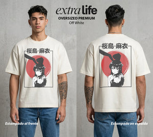 El Sindrome de la Chica | La Chica del Sindrome #00349 - Playera Oversized Premium | Off White - Foto en modelo