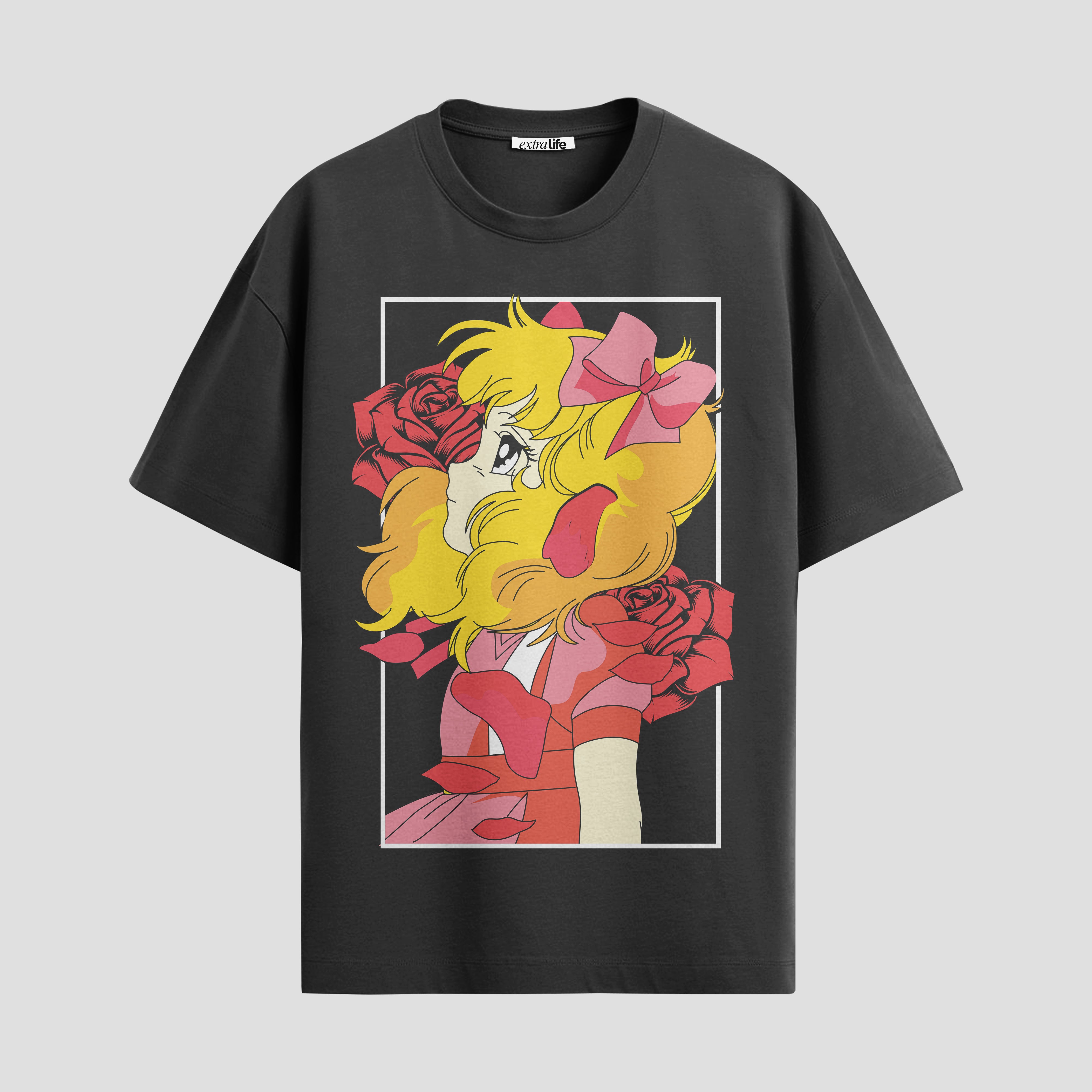 Playera urbana de anime y gaming ExtraLife MX, corte Standard Fit unisex ligero y transpirable en color Deep Black y Pure White, ropa de uso diario para gym y casual.