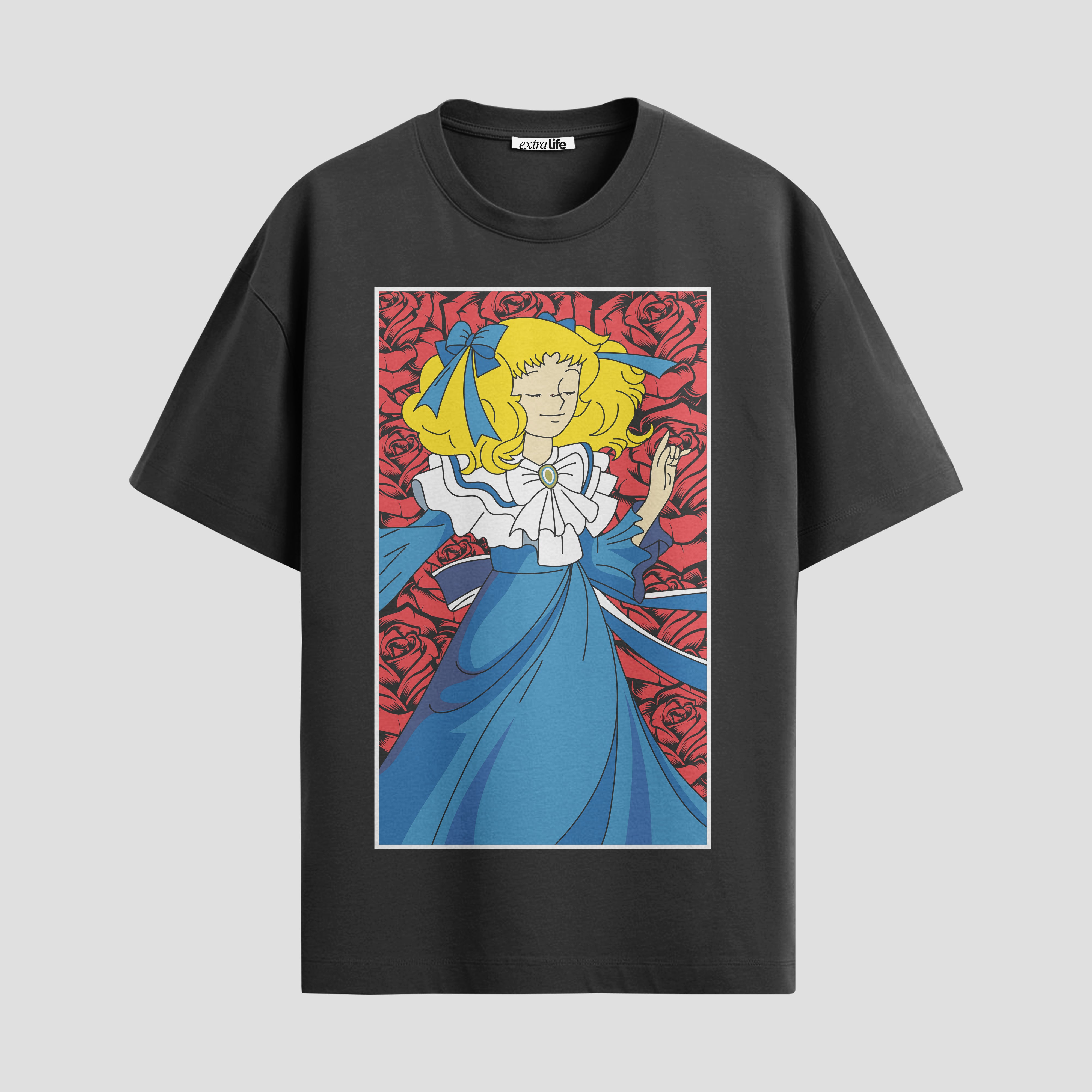 Playera urbana de anime y gaming ExtraLife MX, corte Standard Fit unisex ligero y transpirable en color Deep Black y Pure White, ropa de uso diario para gym y casual.