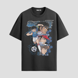 Playera urbana de anime y gaming ExtraLife MX, corte Standard Fit unisex ligero y transpirable en color Deep Black y Pure White, ropa de uso diario para gym y casual.