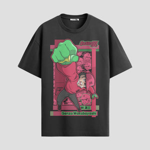 Playera urbana de anime y gaming ExtraLife MX, corte Standard Fit unisex ligero y transpirable en color Deep Black y Pure White, ropa de uso diario para gym y casual.