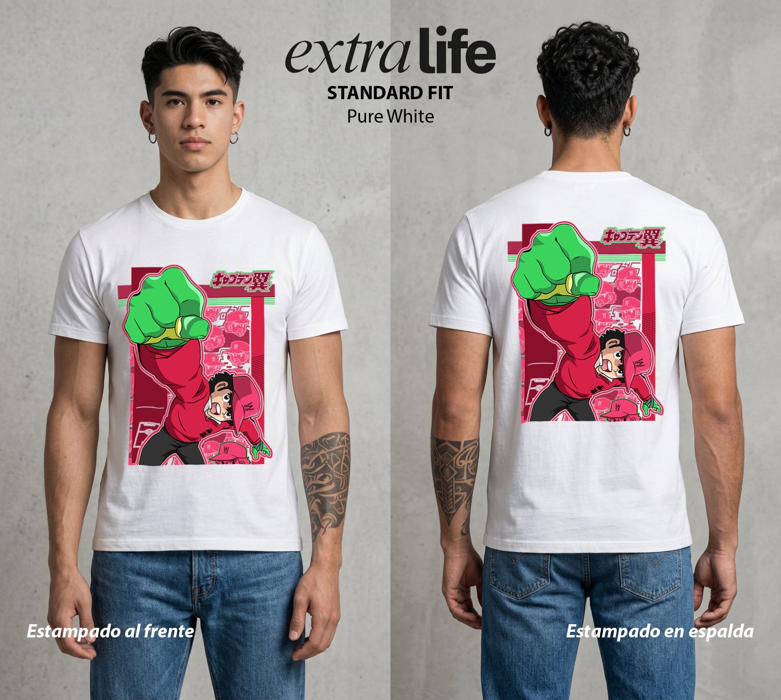 El Balon del Destino | El Gran Guardameta #00360 - Playera Standard Fit | Pure White - Foto en modelo