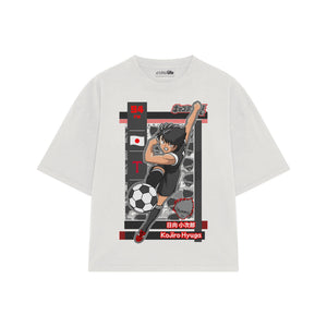 Playera streetwear premium de anime y gaming ExtraLife MX, corte oversized drop shoulder ligero y fresco en color Deep Black y Off-White, moda urbana mexicana de culto.