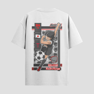 Playera urbana de anime y gaming ExtraLife MX, corte Standard Fit unisex ligero y transpirable en color Deep Black y Pure White, ropa de uso diario para gym y casual.