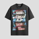 Playera urbana de anime y gaming ExtraLife MX, corte Standard Fit unisex ligero y transpirable en color Deep Black y Pure White, ropa de uso diario para gym y casual.