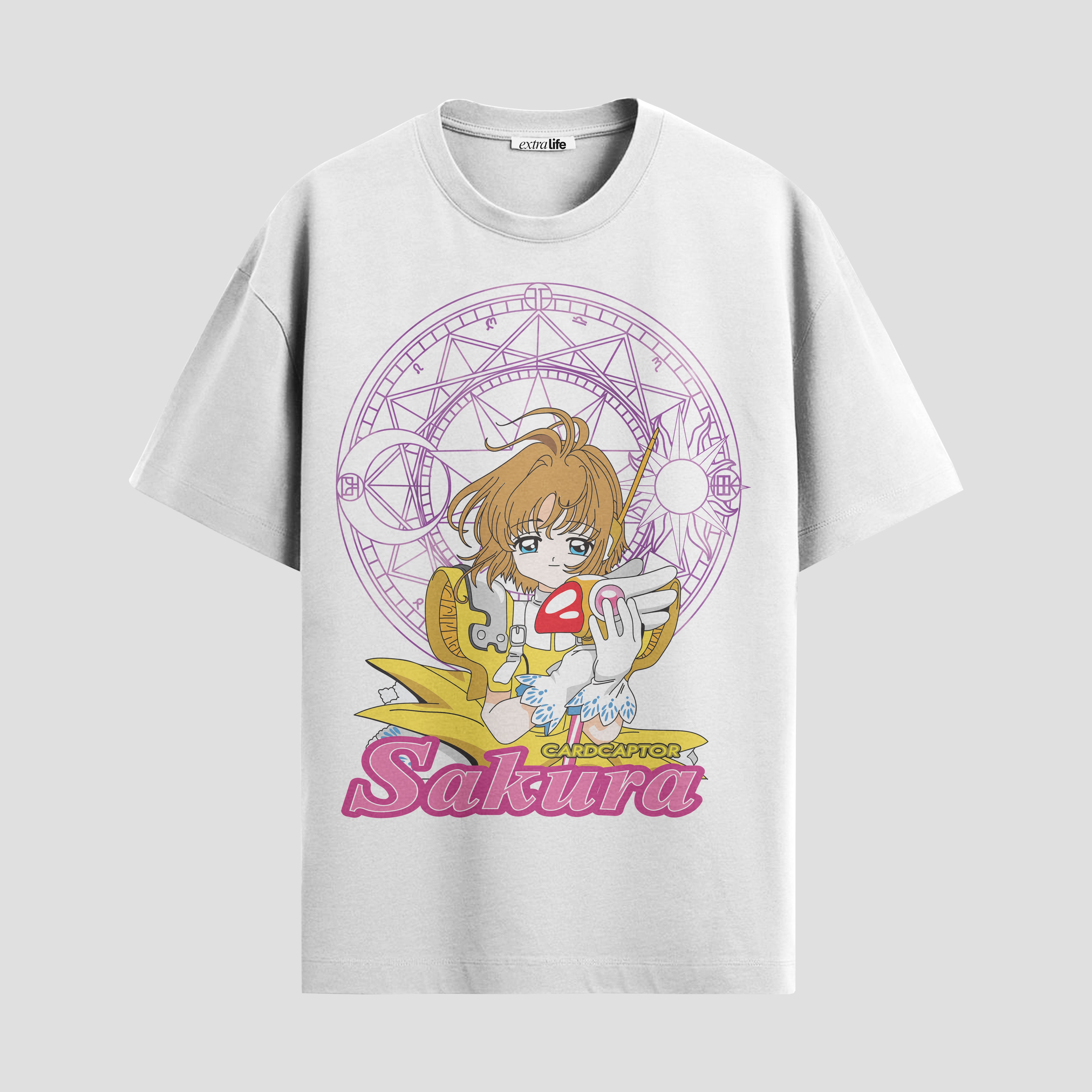 Playera urbana de anime y gaming ExtraLife MX, corte Standard Fit unisex ligero y transpirable en color Deep Black y Pure White, ropa de uso diario para gym y casual.