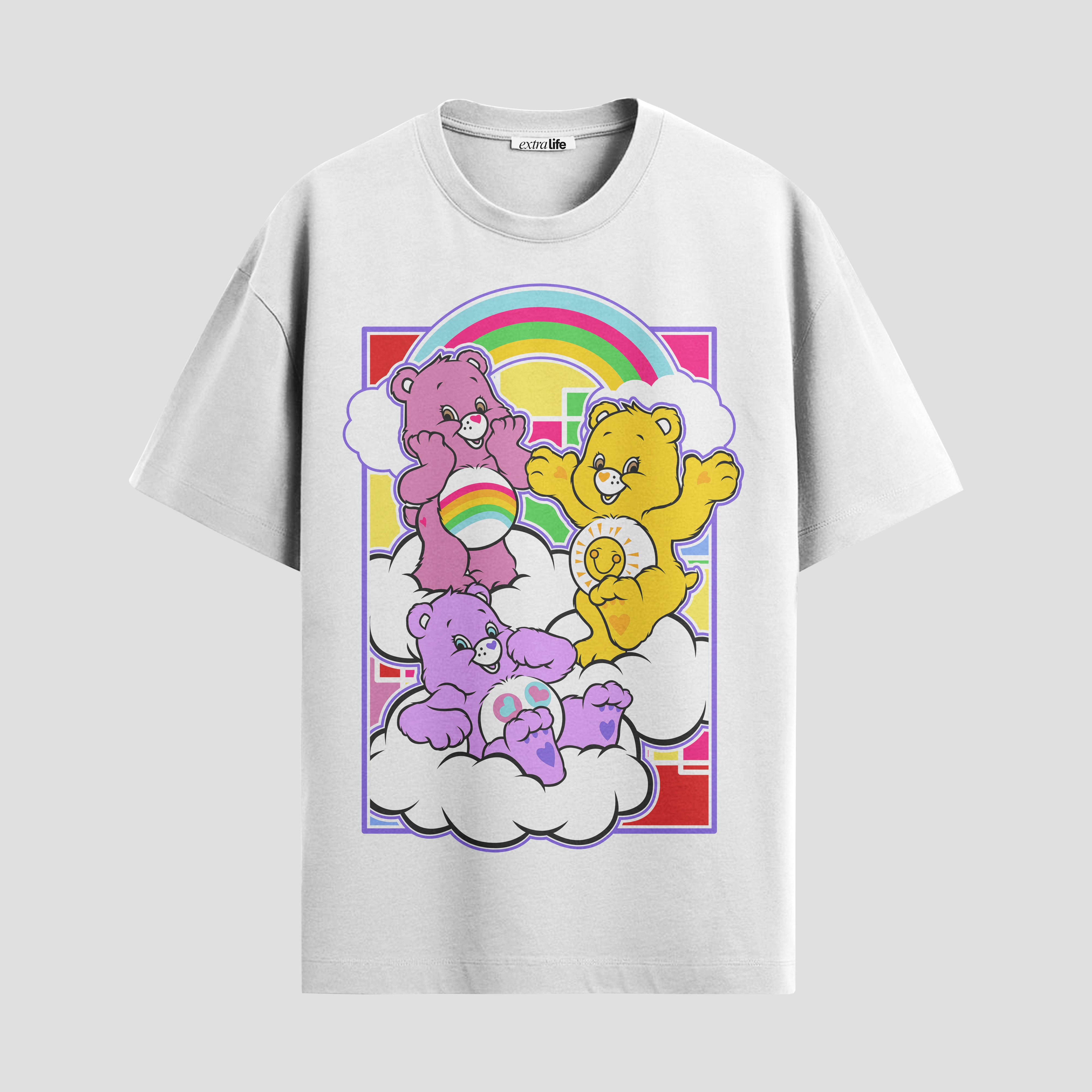 Playera urbana de anime y gaming ExtraLife MX, corte Standard Fit unisex ligero y transpirable en color Deep Black y Pure White, ropa de uso diario para gym y casual.