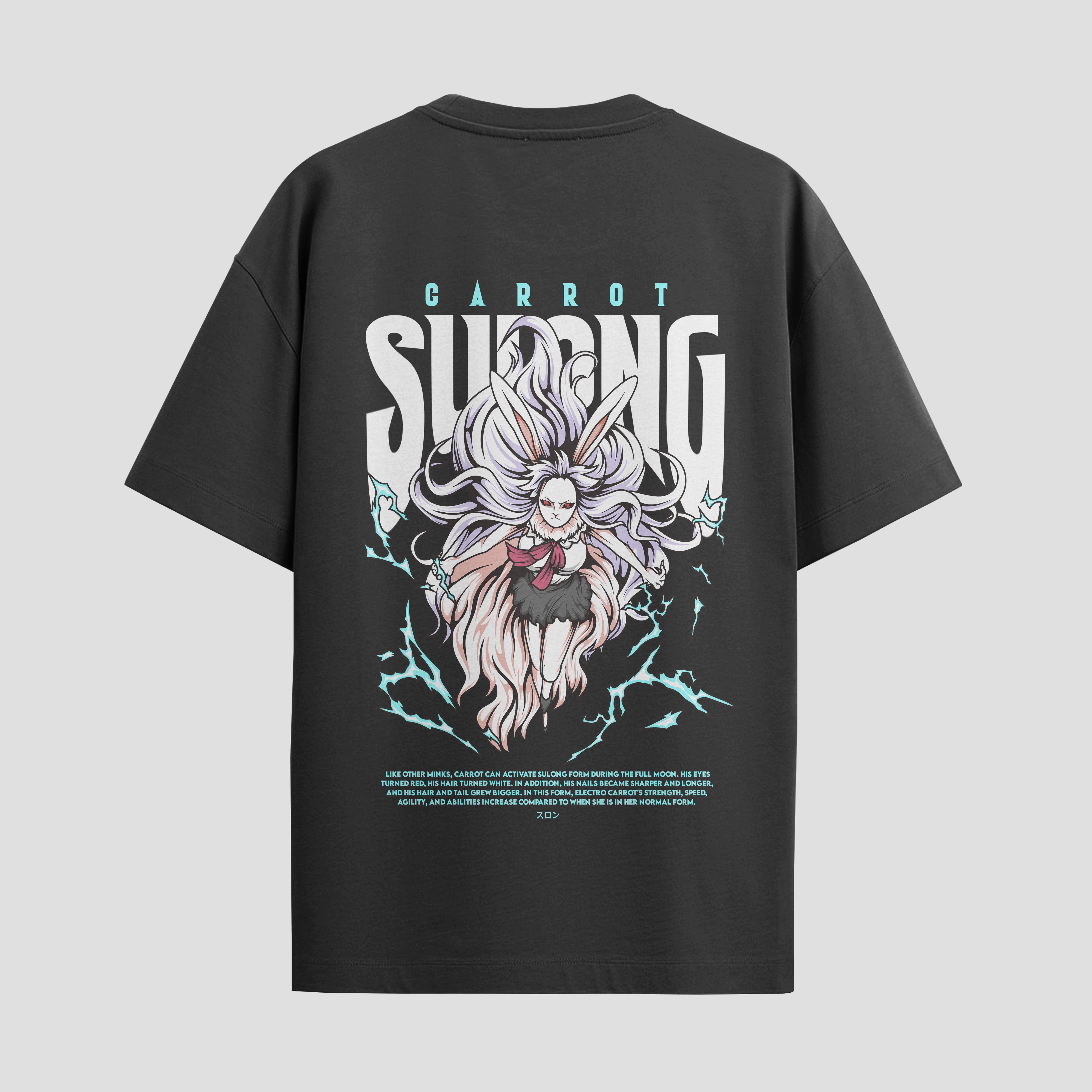 Playera urbana de anime y gaming ExtraLife MX, corte Standard Fit unisex ligero y transpirable en color Deep Black y Pure White, ropa de uso diario para gym y casual.