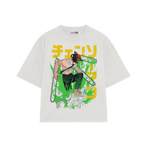 Playera streetwear premium de anime y gaming ExtraLife MX, corte oversized drop shoulder ligero y fresco en color Deep Black y Off-White, moda urbana mexicana de culto.