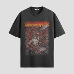 Playera urbana de anime y gaming ExtraLife MX, corte Standard Fit unisex ligero y transpirable en color Deep Black y Pure White, ropa de uso diario para gym y casual.