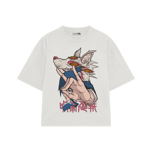 Playera streetwear premium de anime y gaming ExtraLife MX, corte oversized drop shoulder ligero y fresco en color Deep Black y Off-White, moda urbana mexicana de culto.