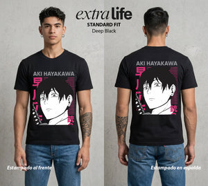 El Contrato Infernal | El Que Todo Sacrifica #00375 - Playera Standard Fit | Deep Black - Foto en modelo