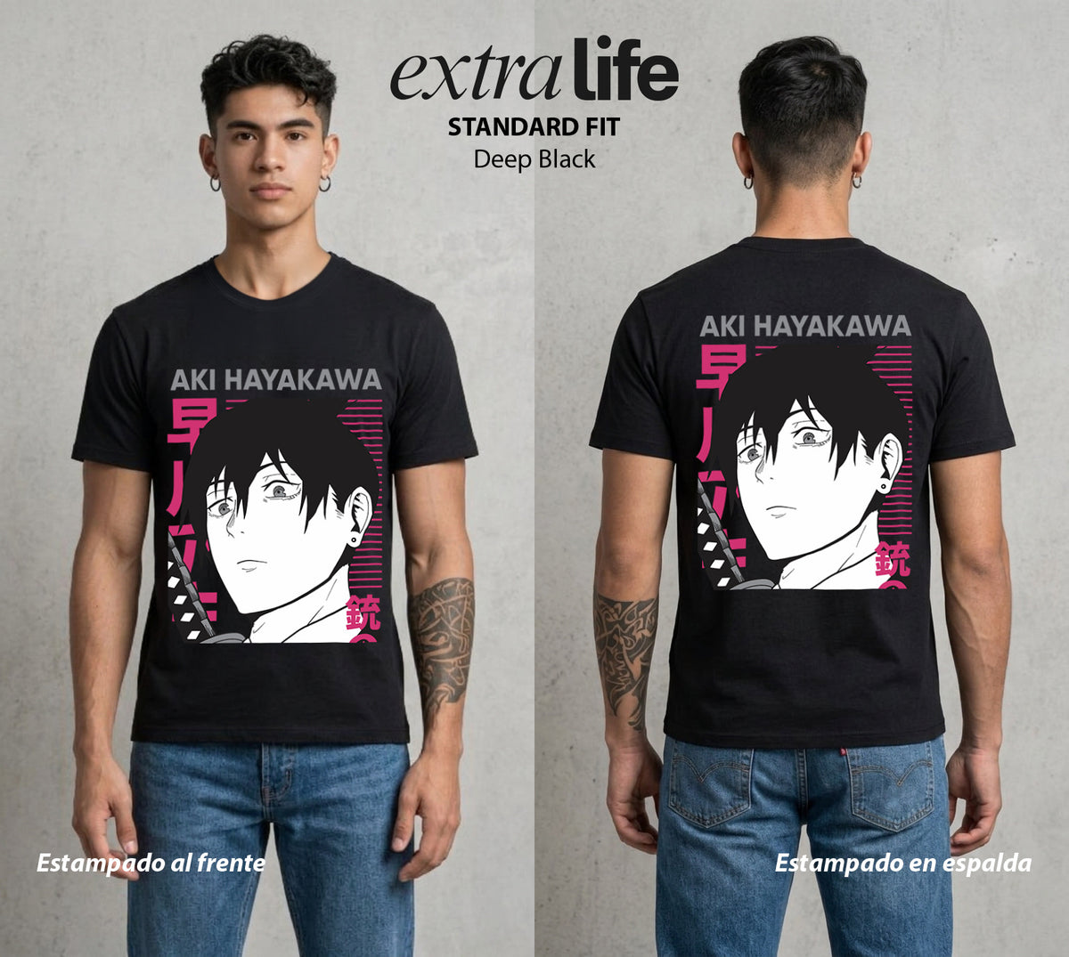 El Contrato Infernal | El Que Todo Sacrifica #00375 - Playera Classic Premium | Deep Black - Foto en modelo