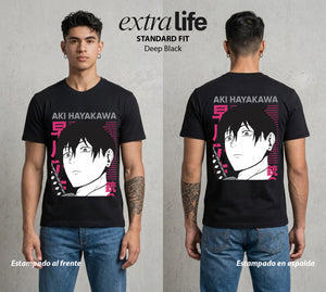 El Contrato Infernal | El Que Todo Sacrifica #00375 - Playera Classic Premium | Deep Black - Foto en modelo