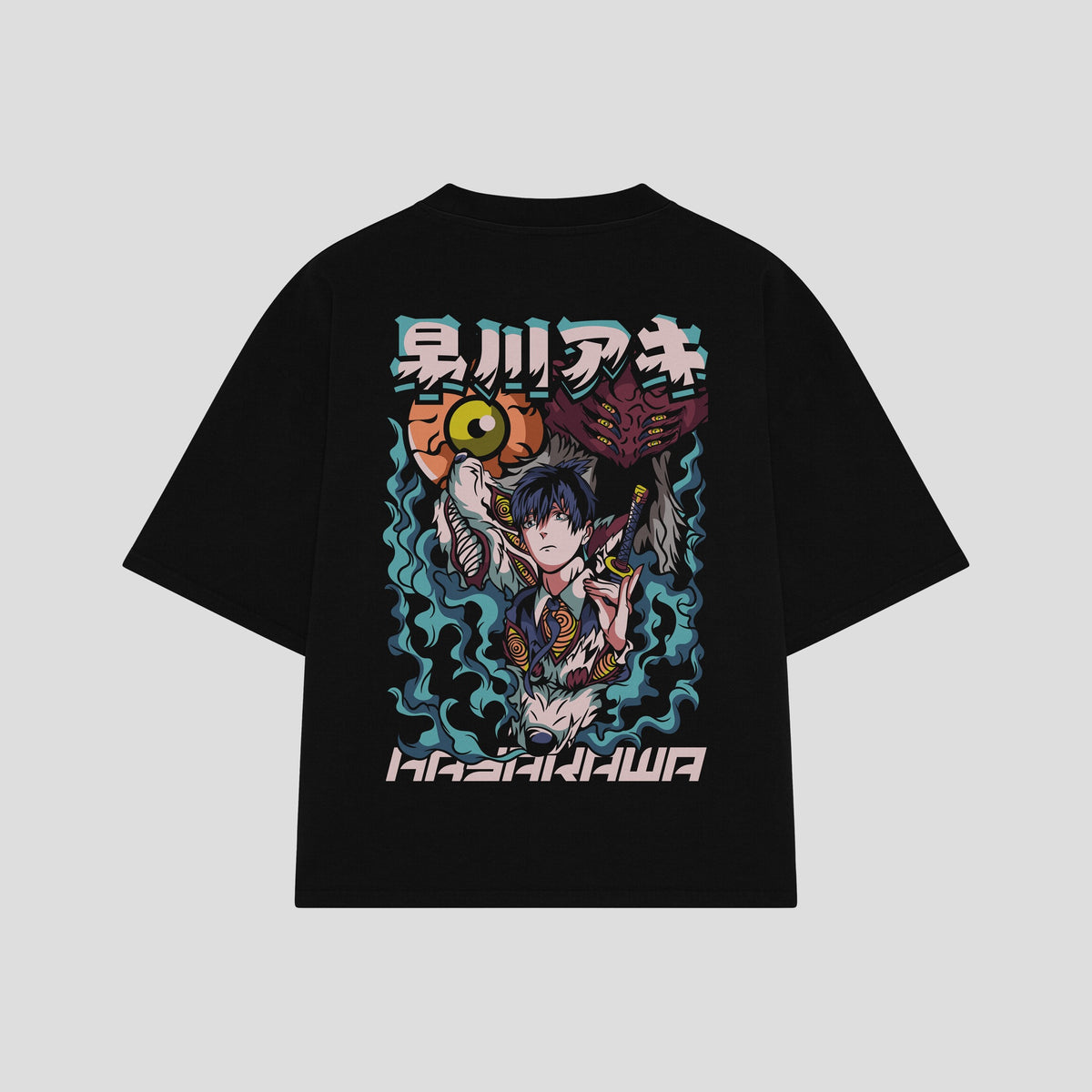 Playera streetwear premium de anime y gaming ExtraLife MX, corte oversized drop shoulder ligero y fresco en color Deep Black y Off-White, moda urbana mexicana de culto.